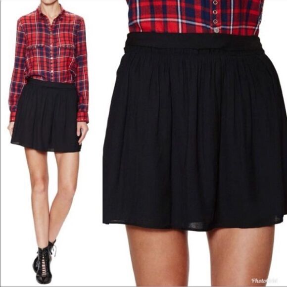 Zadig & Voltaire Juck Crepe Raw Edges Mini Skirt - Picture 1 of 11
